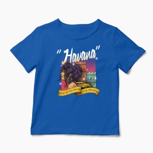 Tricou Havana In My Heart - Copii-Albastru Regal